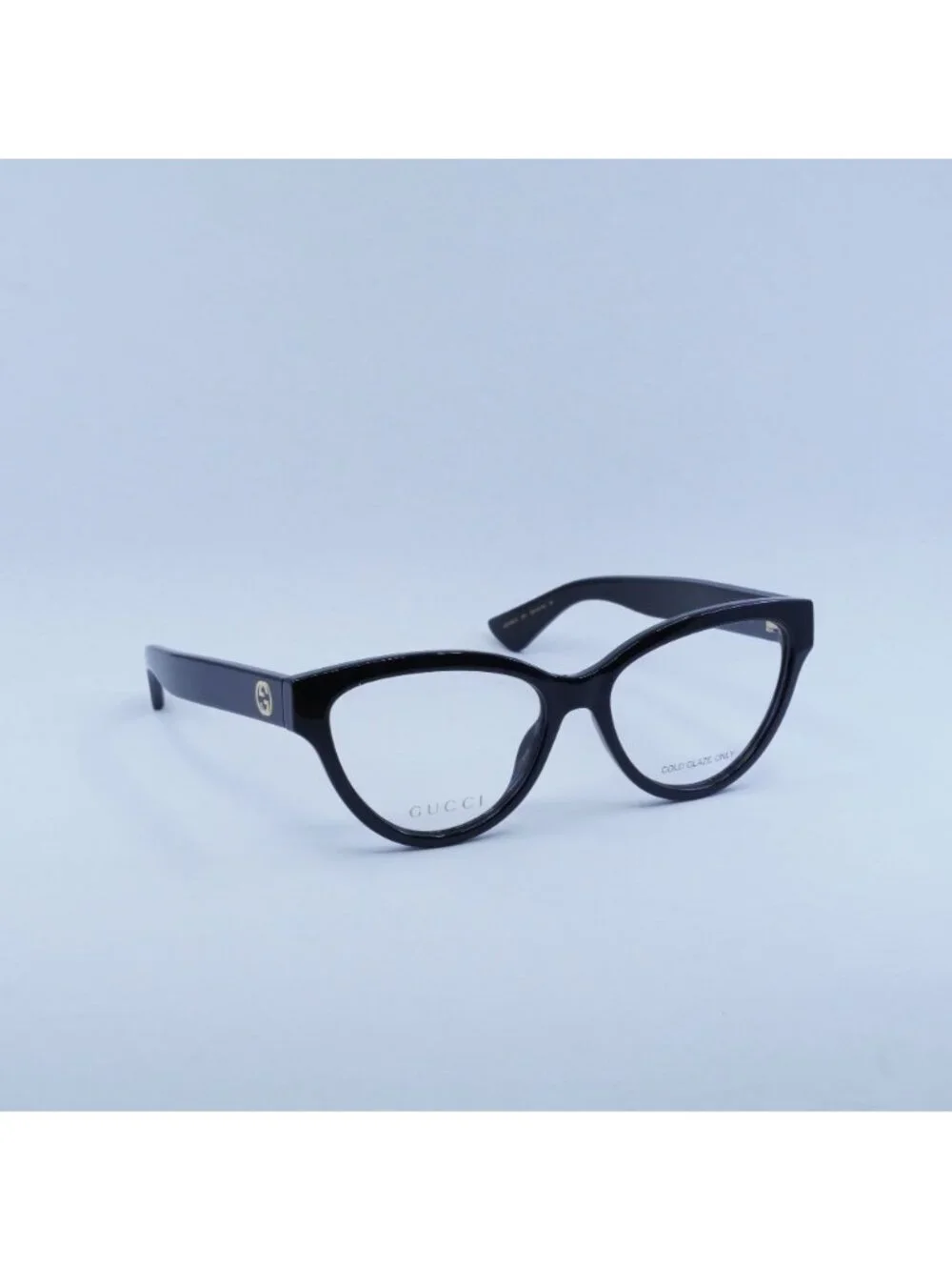 Gucci GG1581O 001 Eyeglasses Black 55mm Cat Eye Frame